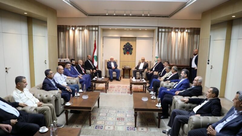 اللواء البيسري يستقبل أعضاء هيئة العمل الفلسطيني المشترك في لبنان